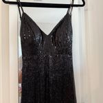 Alieva Ariel Sequin Black Backless Evening Gown Size XS Color Black Photo 2
