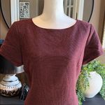 Worthington  Burgundy Tweed Cap Sleeve Dress Size 12 Photo 1