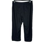 Old Navy  X-Large Wide Leg Pants Linen Blend Pockets Hi-Rise Pull-On Black Photo 2