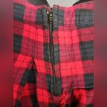 Royal Bones  by Daang, Red Plaid Pleated Mini Skirt Size Large Photo 1