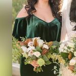 Revelry Riley Convertible Velvet Dress gown rust off shoulder maxi fit flare Orange Size 14 Photo 5