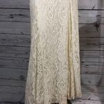 Betsy and Adam  formal lace sleevless dress with silver jeweled satin belt size 10 Photo 5