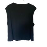Nordstrom 4th & Reckless  black sleeveless light shoulder pads crew neck NEW XL Photo 5
