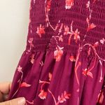 Hill House  Nap Dress Pink Floral Smocked Ruffle Midi Cottagecore Size S Photo 4