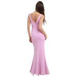 Lulus New  Womens Medium Formal Cocktail Dress Sleeveless Maxi V Neck Lavender Photo 15