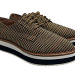 Halogen X Atlantic Pacific Womens 6.5 Brown Oxford Platform Gabriela Plaid Photo 3