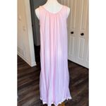 Vintage Pink Chiffon Lace Long Nightgown Sheer Barbie Cottage Large 60's Photo 5