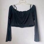 Princess Polly Black Underwire Long Sleeve Crop Top 12 Photo 2