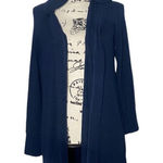 Soma  SZ S/M navy blue open front cardigan with hood Photo 0