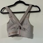 SHEFIT Sports Bra size small Pink Blush Gold Zip Front Women's sports bra Photo 4
