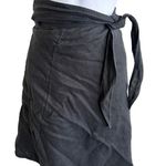 POSSE black linen wrap midi skirt size‎ M minimalist luxury capsule Size M Photo 4