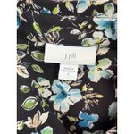 J. Jill Floral Print Button Down Long Sleeve Shirt Dress Women's Small Black Photo 1
