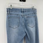 Charlie B Floral Embroidered Cuffed Light Wash Jeans Women's Size 6 Blue Photo 3