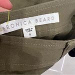 Veronica Beard  Claremont Flounce Military Style Olive Green Skirt Photo 5