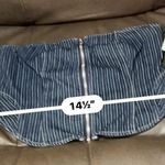 Forever 21  Denim Tube Top - Women's M - Pinstripe Zipper Photo 6