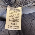 Umgee Pull On Pants Women’s Large blue denim look high waisted elastic waistband Photo 4