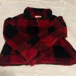 Small platted quarter zip fleece a little cropped Red Photo 0