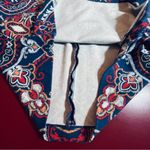 J. McLaughlin  Dress Med Sleeveless Sheath Paisley Medallion Navy Preppy Classic Photo 5