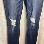 Indigo Rein  Dark Blue Distressed Skinny Jeans Photo 3