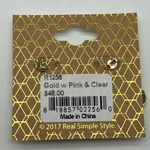 NEW REAL SIMPLE RS pink and gold fashion earrings style# R1256 Photo 15