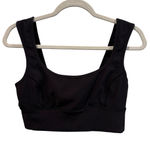 Free People FP Movement Hit The Slopes Black Ribbed Cutout Bra Top Size Medium Photo 0