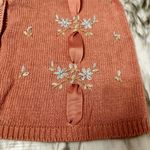 Bryn Connelly Womens Size M Pink Embroidered Forget Me Knots Ribbon Vest Vintage Size M Photo 10