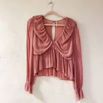 Free People  Daia Blouse in Mountain Flower Pink Small Photo 1