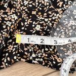 Free People Floral Romper Shorts Deep V-Neck Size Medium Black White Bell Sleeve Photo 8