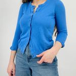 Kate Spade new york silk cotton blend somerset bow sleeve button down cardigan Photo 0