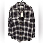 Z Supply NWT  Plaid Tucker Jacket Black & White size S Winter Casual Cozy Photo 4