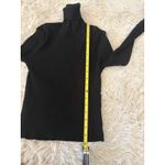 ZARA  Ribbed Knit Turtleneck Sweater Black Fitted Long Sleeve Women's Medium Photo 5