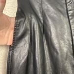 Free People Pants Womens 0 Black Faux Leather High Rise Pleated Tapered Barrel Photo 2