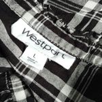 Westport  Black  White Plaid Flowy Ruffle Top Photo 4