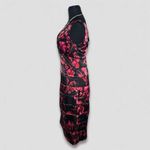Active USA Dress Barn Cocktail Dress Floral Sleeveless V-Neckline Sheath Black/Red/Pink 10 Photo 3