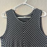 Style & Co a-line black and gray striped swing sleeveless dress size medium Photo 1