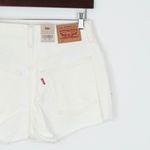 Levi's NWT Womens 501 High Rise Button Fly Demin Shorts Size 27 Ivory Raw Hem Photo 3
