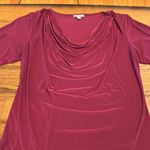 Roz & Ali Burgundy/Maroon/Deep Wine Colored Silky Blouse in Great Condition, barely worn Photo 2