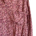 Beach Lunch Lounge Women Top L Pink Ditsy Floral Print Button Up Cottagecore Photo 5