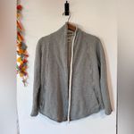 Pact Terry Lined Open Front Organic Cotton Women’s Cardigan Grey Size Small Cozy Photo 1