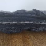 Black Clutch with Silver Metallic Thread Express Black Zip-Up Clutch Bag Photo 1