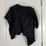 Kensie New Black/Gray Chunky Knit Sweater Vest Cape Photo 4