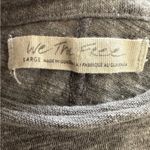 We The Free Free People Be My Baby Long Sleeve Knit Top Size Large Gray Neutral Minimalist Photo 3