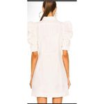 Frame  Gillian Puff Sleeve Cotton Mini Dress in Cream/Ecru size Small $398 NWT Photo 3