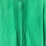 Banana Republic  green 100% silk popover blouse pintuck S casual holiday office Photo 3