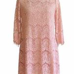 Jessica Howard Dress Blush Pink Lace 3/4 Sleeve Lined Sheath Party Size 8P Photo 0