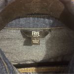 Frye Dark Blue Denim Long Jacket Photo 1