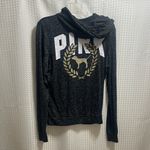 PINK - Victoria's Secret VS PINK Full Zip Hoodie Black White Dog Logo Women’s XS Photo 4