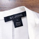 St. John  • alternating stripes contrast tee top popover cream black patchwork Photo 2