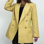 The Limited Vintage 90’s  Linen-Blend Double-Breasted Oversized Blazer | Size M Photo 3