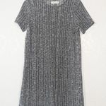 Abercrombie & Fitch Black White Marled Ribbed Knit T-Shirt Dress Size Small Photo 2